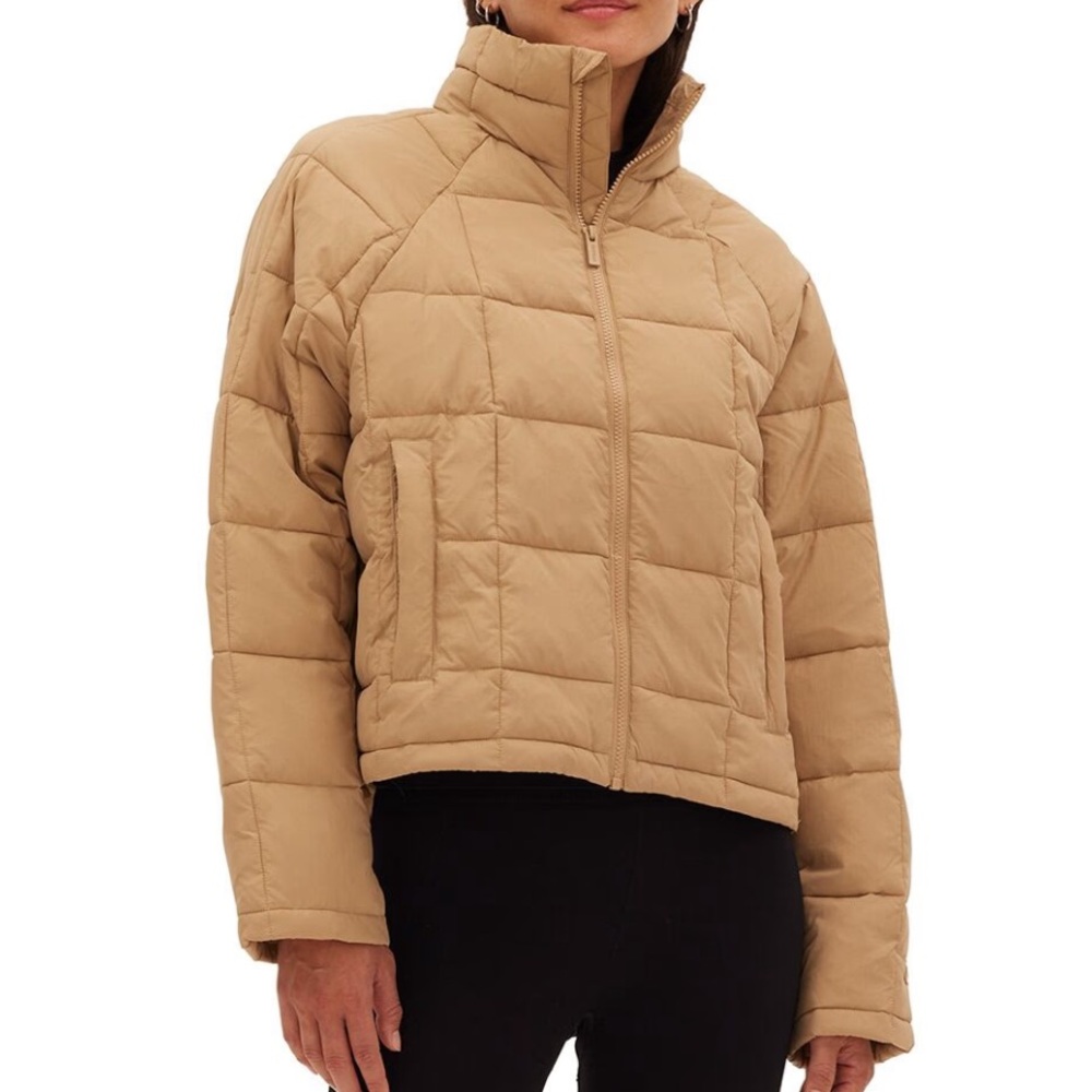 NWT HALFDAYS NELLIE packable quilted puffer in tan sizes XS,S,M,L, XL - Picture 7 of 15